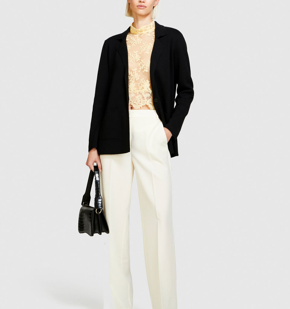 Knit blazer - women's blazers - Black | Sisley image number 1